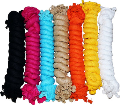 Nakoda Creation Cotton Blend Solid Women Dupatta