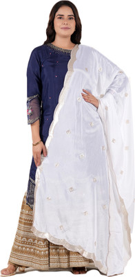 A R SILK DUPATTA HUB Art Silk Embroidered Women Dupatta