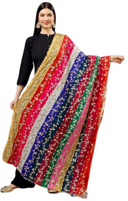 A R SILK DUPATTA HUB Georgette Embroidered Women Dupatta