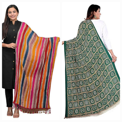 PDG ENTERPRISE Cotton Blend Printed Women Dupatta