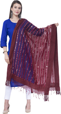 A R SILK Organza Embellished Women Dupatta