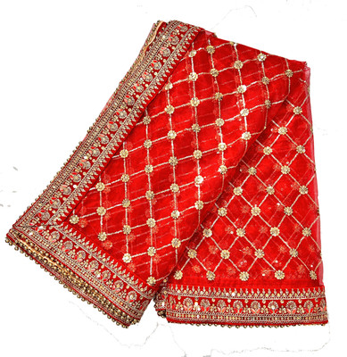 ASHA CHUNRI HOUSE Net Embroidered Women Dupatta