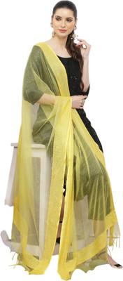 Queen silk Net Solid Women Dupatta