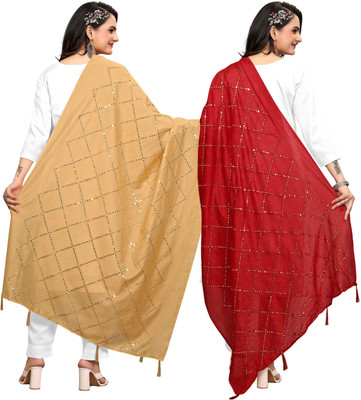 Kemza Pure Cotton Embroidered Women Dupatta