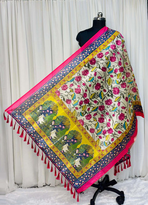 SHIVA CLOTHING Art Silk Printed Women Dupatta