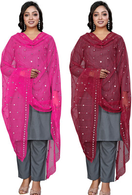Kemza Net Embroidered Women Dupatta