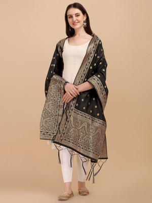 DEVANGI Pure Silk Woven Women Dupatta