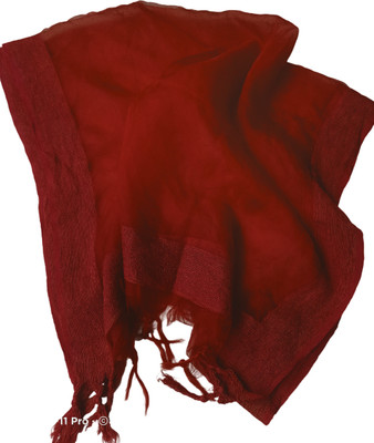 Queen silk Net Solid Women Dupatta