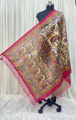 SHIVA CLOTHING Art Silk Printed Women Dupatta