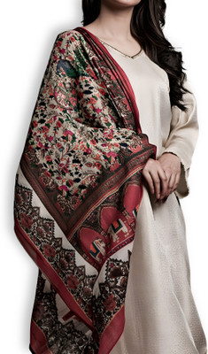 Saruva textile Linen Blend Floral Print Women Dupatta