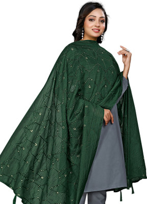 Sekmany Poly Chanderi Embroidered Women Dupatta