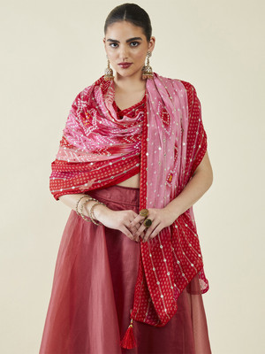 soch Silk Blend Embellished Women Dupatta