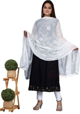 pesas Chiffon Self Design, Embroidered Women Dupatta