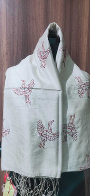 Jharcraft Silk Blend Embroidered Women Dupatta