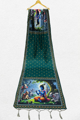 Bloviate Silk Blend Printed Women Dupatta