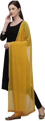 GURUSOAMI Chiffon Solid Women Dupatta