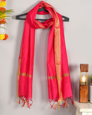 Poised Poly Chanderi Self Design Women Dupatta