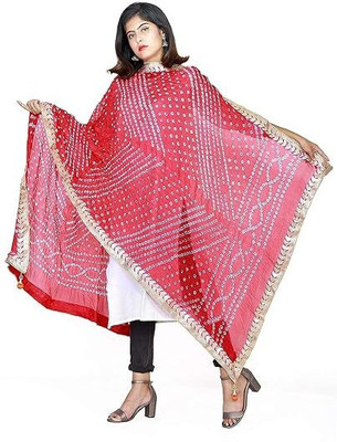 TMT HUB Cotton Silk Polka Print Women Dupatta