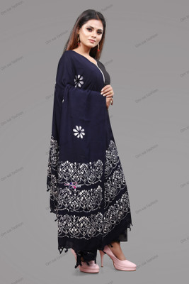 Om Sai Fashion Cotton Blend Solid Women Dupatta