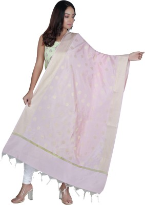TANI BANA Pure Silk Embellished Women Dupatta