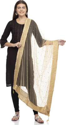 A R SILK Net Embellished Women Dupatta