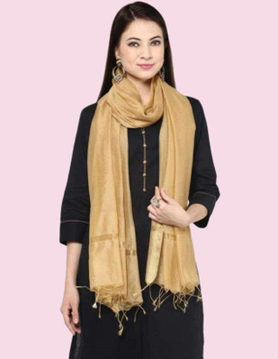 Draxstarr Cotton Silk Solid Women Dupatta