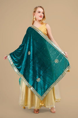 KARTHAV FASHION Velvet Solid Women Dupatta