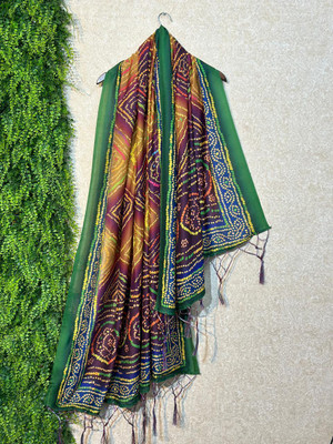 kaizen International Cotton Silk Printed Women Dupatta