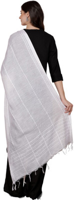 A R SILK DUPATTA HUB Cotton Blend Solid Women Dupatta
