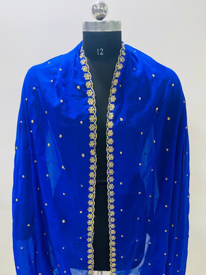 SHOPPTIONS ENTERPRISE Georgette Embroidered Women Dupatta