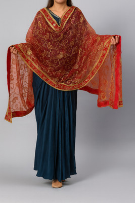 Dupattaheritage Net Embroidered Women Dupatta