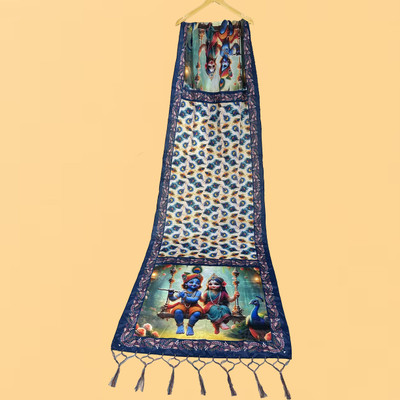 Bloviate Silk Blend Printed, Applique Women Dupatta