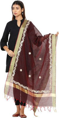 JABAMA Poly Chanderi Self Design Women Dupatta