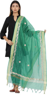 JABAMA Poly Chanderi Self Design Women Dupatta