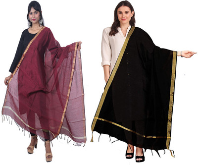 KLORIX Silk Blend Solid Women Dupatta