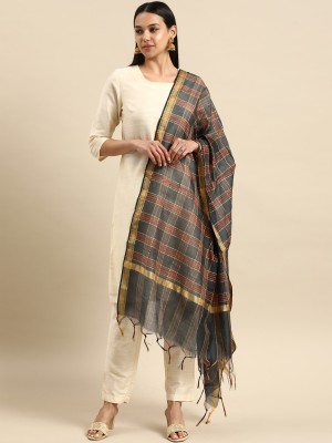 Fourleaf Pure Cotton, Poly Chanderi Woven Women Dupatta