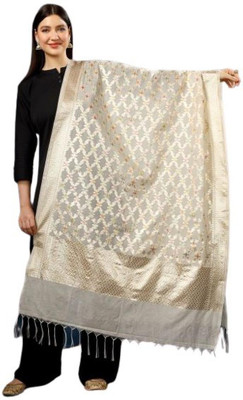 A R SILK DUPATTA HUB Art Silk Checkered Women Dupatta