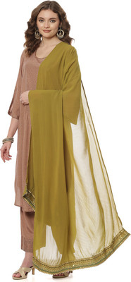 RANGRITI Georgette Solid Women Dupatta