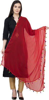 A R SILK Chiffon Self Design Women Dupatta