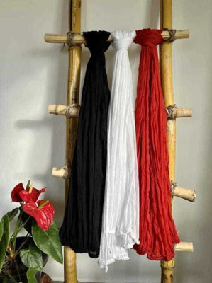 Nakoda Creation Cotton Blend Solid Women Dupatta