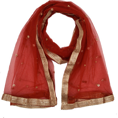 WHITEHEAVEN Cotton Blend Self Design Women Dupatta