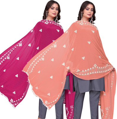 Sekmany Chiffon Embroidered Women Dupatta
