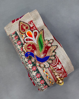 Ranisatiya Creation Poly Georgette Embroidered, Embellished Women Dupatta