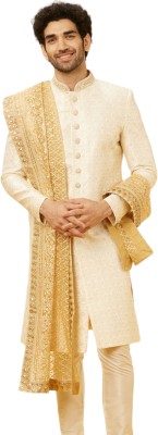 MANYAVAR Georgette Embroidered Men Dupatta