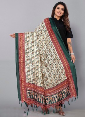 Spacekart Silk Blend Printed Women Dupatta