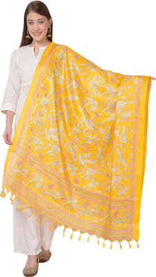 A R SILK DUPATTA HUB Cotton Silk Floral Print Women Dupatta