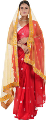 A R SILK DUPATTA HUB Net Embroidered Women Dupatta