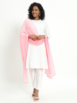 Soft Colors Chiffon Solid Women Dupatta