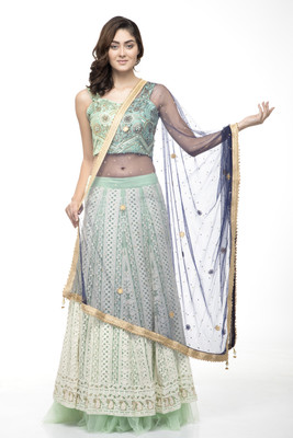 A R SILK Net Embellished Women Dupatta