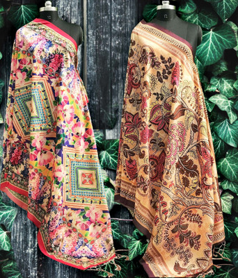 kaizen texo fab Art Silk Printed Women Dupatta